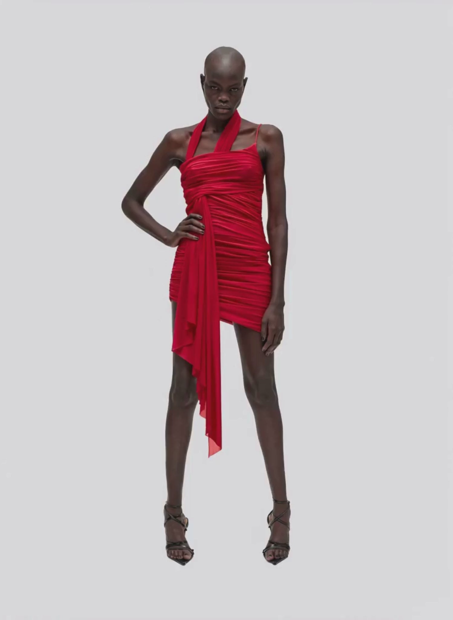 Byblos Wind-Sculpted Mini Dress in red — vista 1