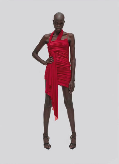 Byblos Wind-Sculpted Mini Dress in red — vista 1